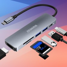 Hub ZESKRIS USB-C 6 w 1 PD 100W do Nintendo Switch, Steam Deck, ASUS ROG Ally, MacBook za 32,58 zł w Amazon PL