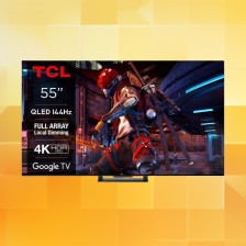 Telewizor TCL 55QLED870 (55″, QLED, 4K, 144Hz, GoogleTV, HDMI 2.1) za 2499 zł (300 zł taniej) w RTV Euro AGD