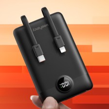 Mini Powerbank WeeFancy 10000 mAh z wbudowanym kablem USB-C i Lightning za 51,65 zł w Amazon PL