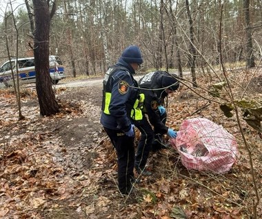 Narkotyki ukryte w torbie. Strażnicy miejscy znaleźli je w lesie w Warszawie