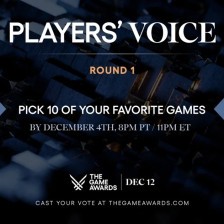 Wystartowało głosowanie Player’s Voice The Game Awards. To jedyna kategoria gdzie liczy się tylko głos graczy