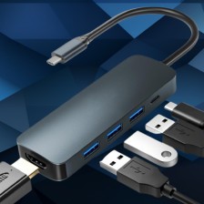 Hub USB-C Cvavot 5w1 Power Delivery 100W do PC, MacBook, Steam Deck za 39,99 zł w Amazon PL