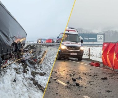 Śmiertelne zderzenie z tirem. Tragiczny poranek w Małopolsce